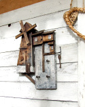 Drewniany wieszak na klucze - Stary Wiatrak