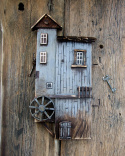 Stodoła - wieszak na klucze ze starego drewna