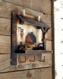 Drewniany wieszak na klucze - Kuźnia