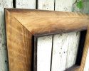 Drewniana ramka, ręcznie malowana - Brązowa