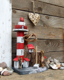 Latarnia Morska - Red LIght - dekoracja z drewna